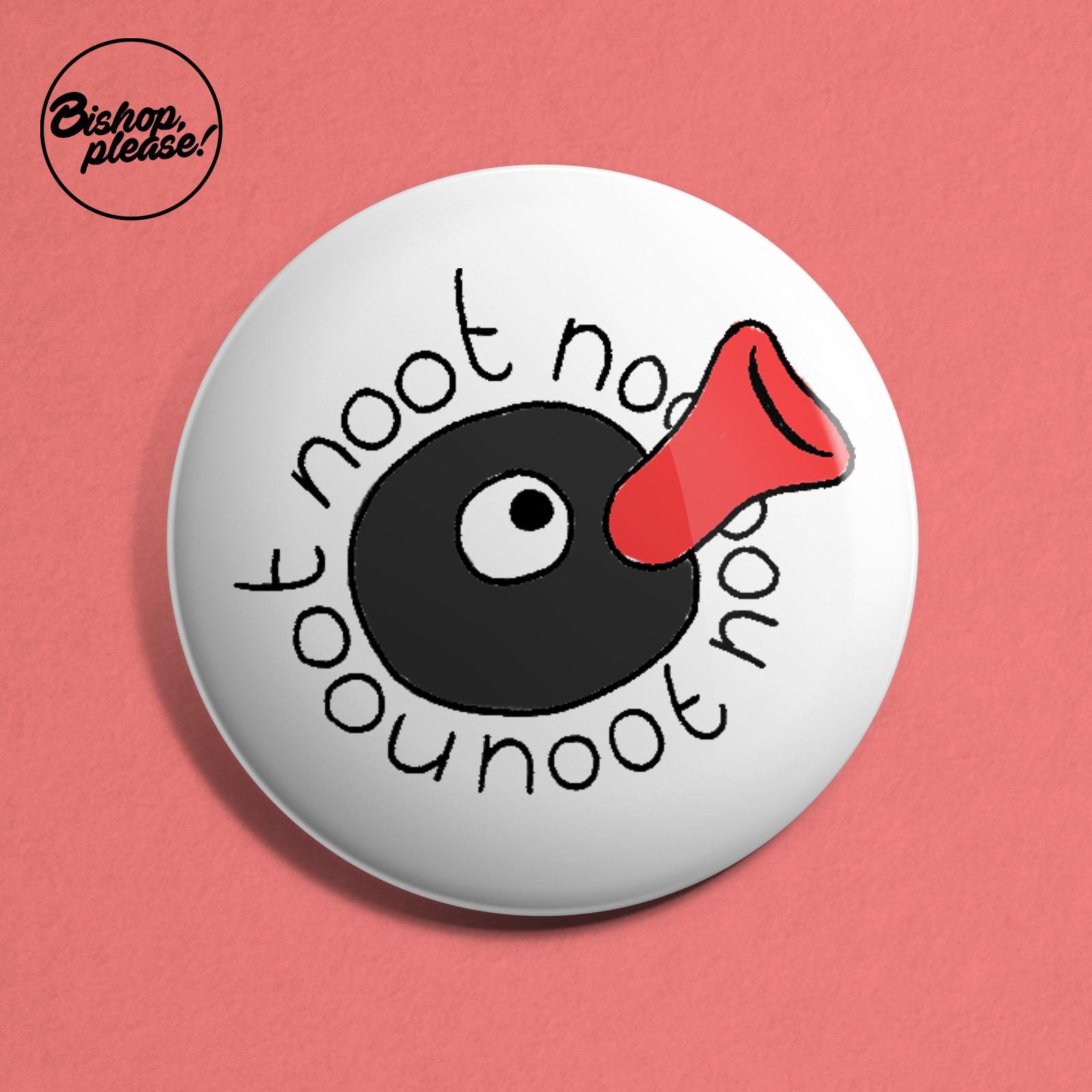 Pingu NOOT NOOT Pin! Button, Badge, 90s TV Show, Kids Show, Penguin, Funny Gift, Retro Gift