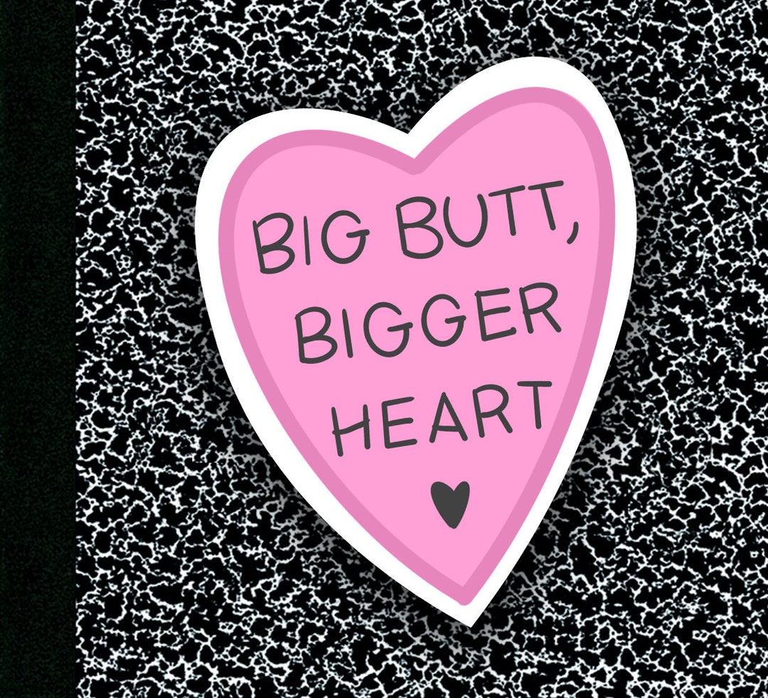 Tazza Grindstore In Latta 'Big Butt, Bigger Heart', Bianca, 8 Cm, Idea Regalo Divertente