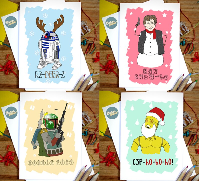 star wars christmas cards pack