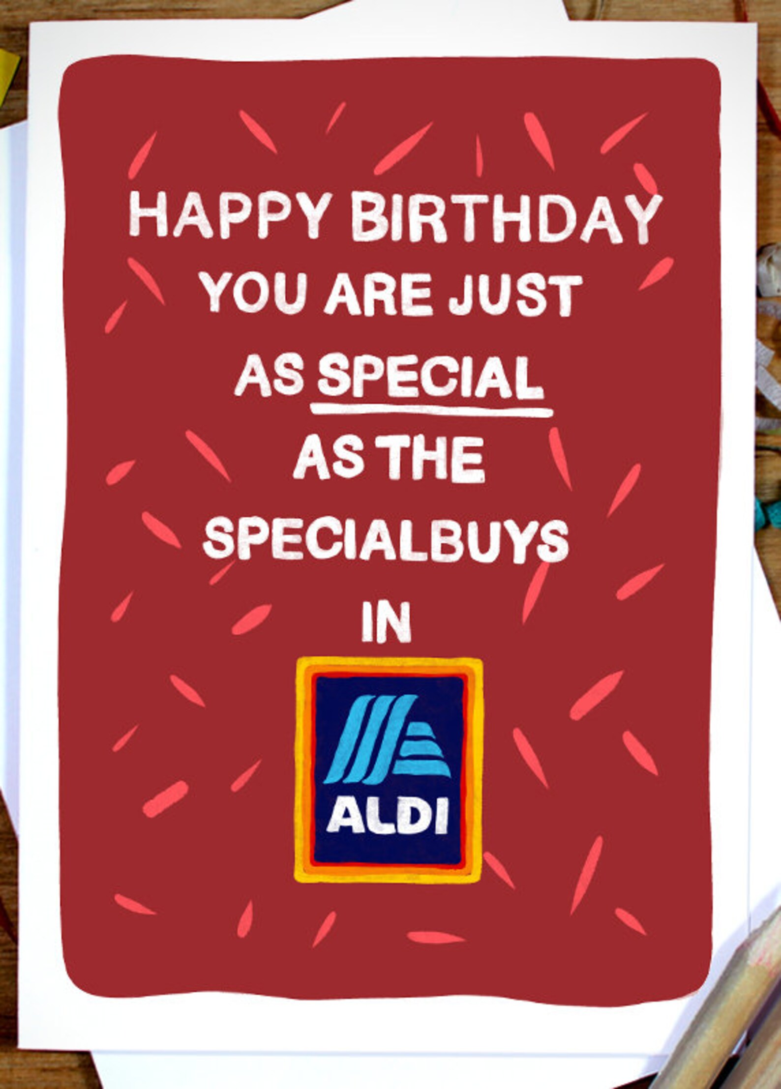 Funny Birthday Card Special as the Specialbuys from ALDI Etsy