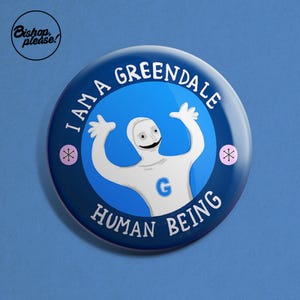 Badge d&#39;être humain communautaire - Greendale, émission de télévision, NBC, Troy and Abed, Greendale, Community College, Jim Rash, Jeff, Britta