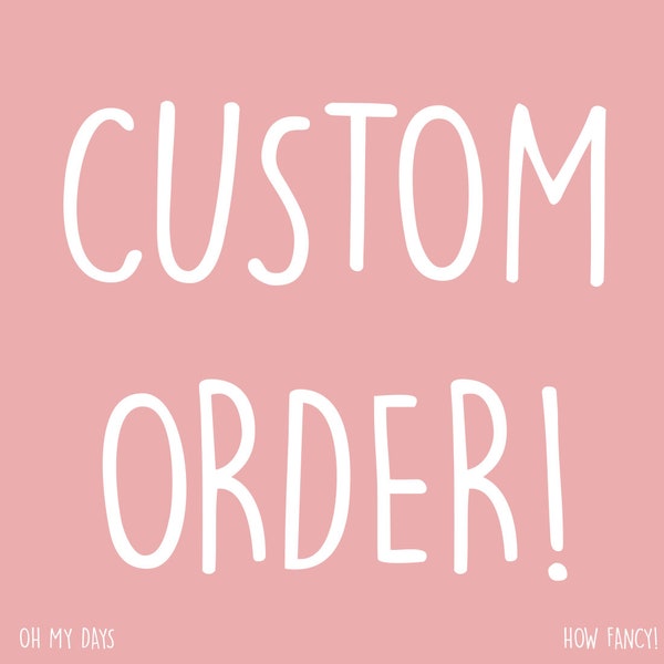 Custom Card Order! - ADD ON: Please read description!