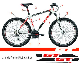 gt decals mountain bike