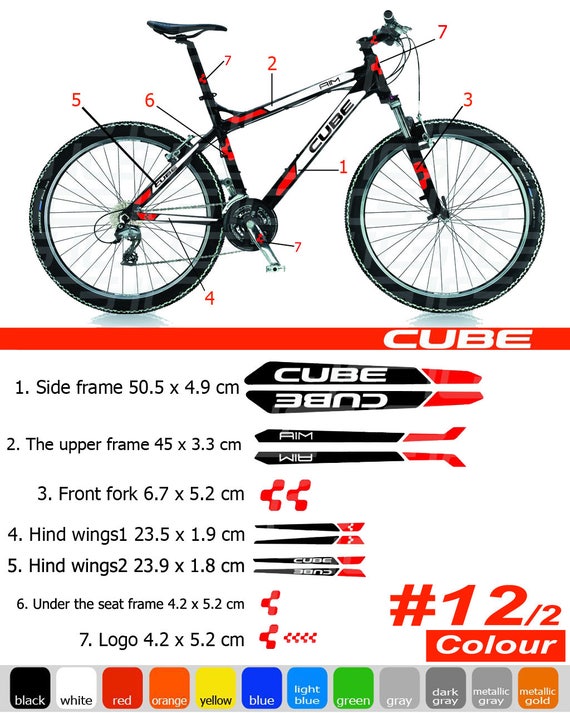 cube fahrrad aufkleber