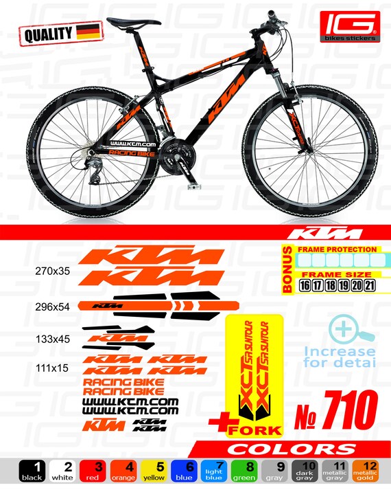KTM Sticker vélo cadre véniel ktm vélo montagne ktm Etsy