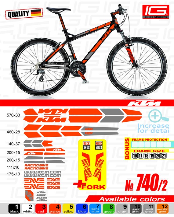 ktm sticker bike frame autocollant ktm bicycle mountain ktm | etsy