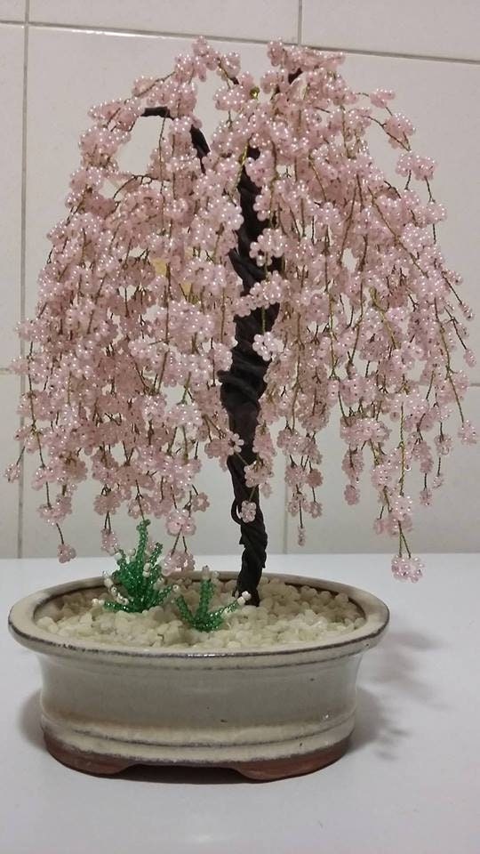 Weeping Willow Of Beads Bonsai Wire Tree Beads Etsy Singapore