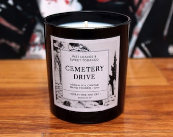 My Chemical Romance Inspired Soy Candle, 10oz - Cemetery Drive