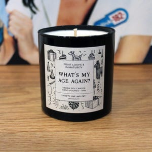 What&#39;s My Age Again? by Blink 182  Inspired Soy Candle with Lid | Fruit Loops and Immaturity Scented, 10oz