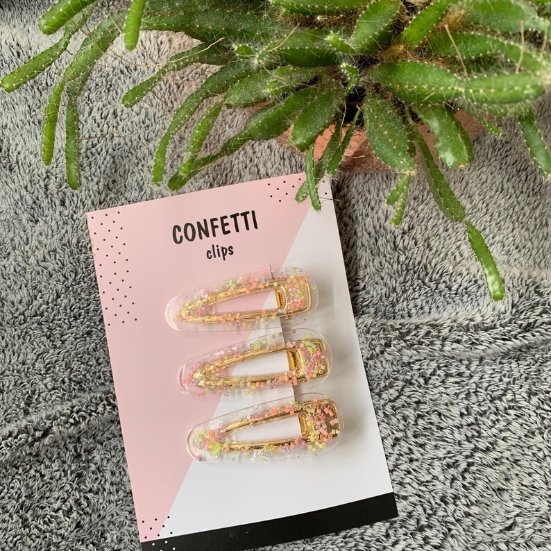 pastel beaded hairclips
