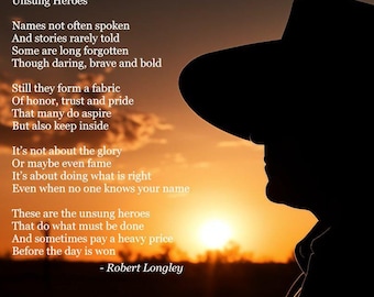Unsung Heroes - Law Enforcement 2 memorial poem printable
