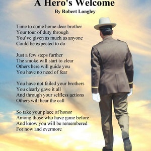 A Hero&#39;s Welcome - Police memorial poem printable (version 1)