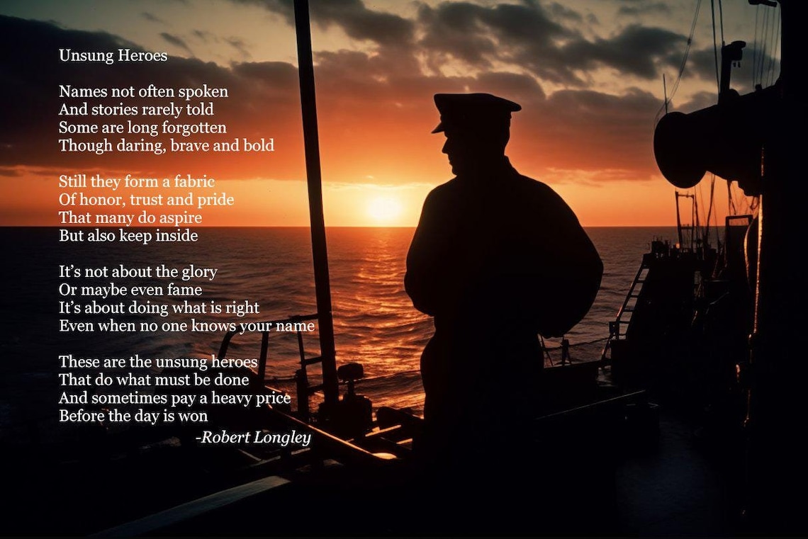 Unsung Heroes - Sailor Memorial Poem Printable - Etsy