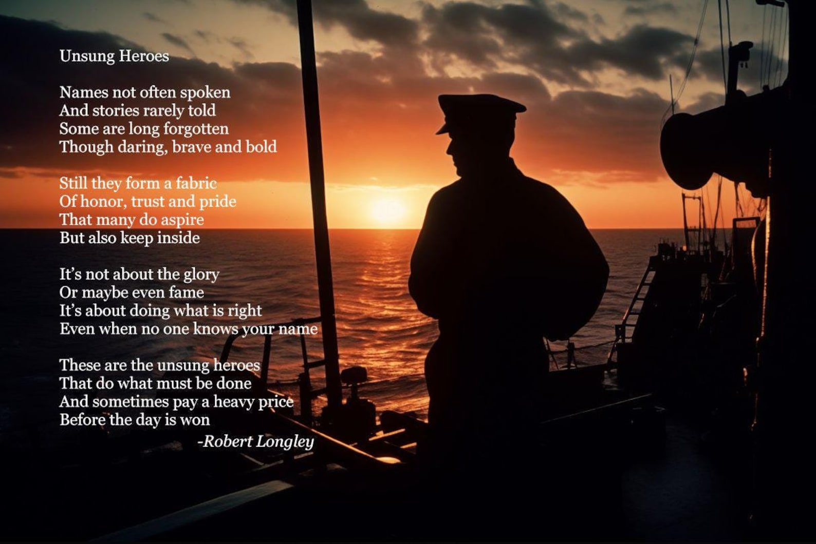Unsung Heroes - Sailor Memorial Poem Printable - Etsy