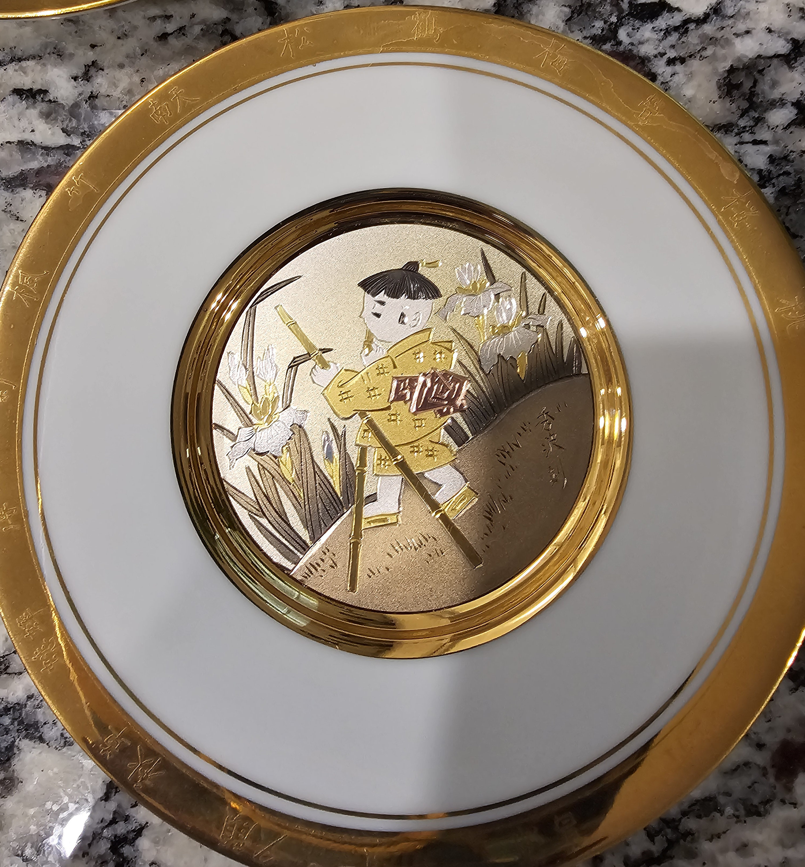 【※新品】TIMEWORNCLOTHING× HAKUSAN NATIONAL Japanese Floral Calendar Chokin Plate Set of 13 Hamilton
