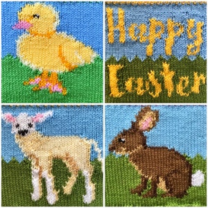 Knitting Pattern PDF Download - Spring Animals Gift Baskets