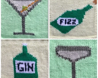 Knitting Pattern PDF Download - Drinkypoos Bar Bunting