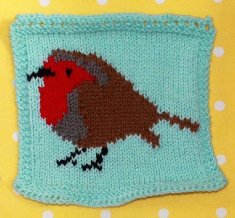 Knitting Pattern PDF Download Garden Birds Intarsia Charts Etsy UK