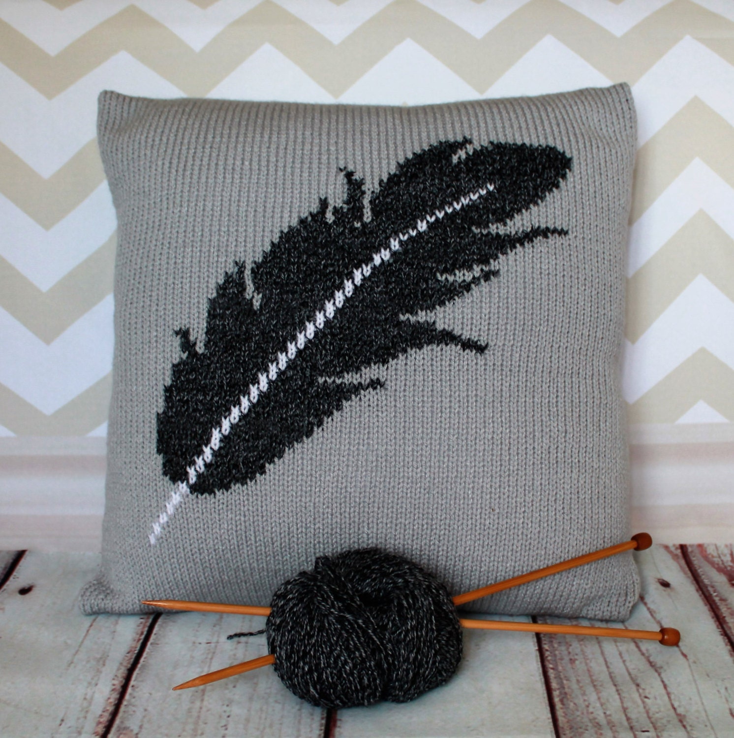 Beginner Knitting Pattern PDF Download Feather Pattern ...