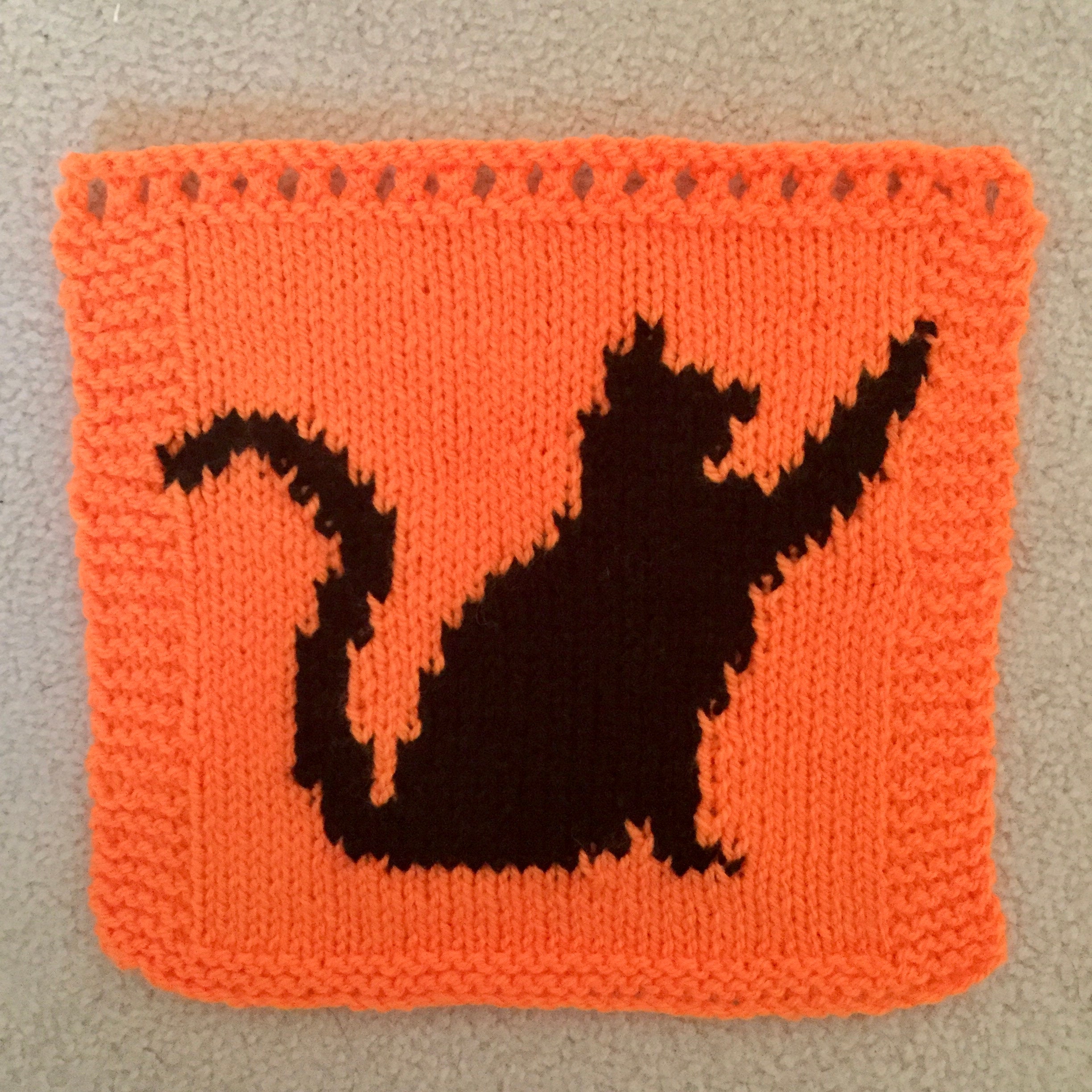 Knitting Pattern PDF Download Cat Silhouette Intarsia Charts Etsy