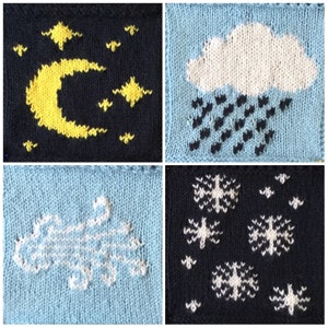 Strickanleitung PDF Download - Weitere Wetter Symbole Intarsia Charts