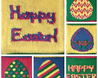 Knitting Pattern PDF Download - Easter Egg Cosies