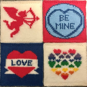 Knitting Pattern PDF Download - Valentine's Cards