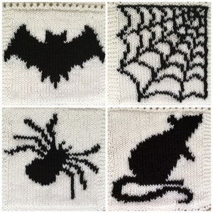 Knitting Pattern PDF Download - Creepy Creatures Intarsia Charts