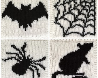 Knitting Pattern PDF Download - Creepy Creatures Intarsia Charts