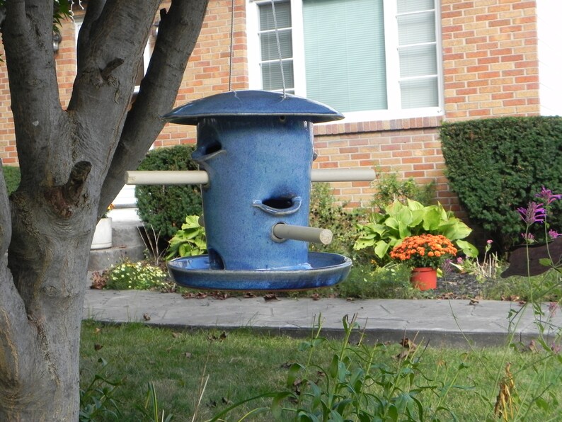 Handmade Pottery Bird Feeder Bird Feeder Pottery Bird Etsy