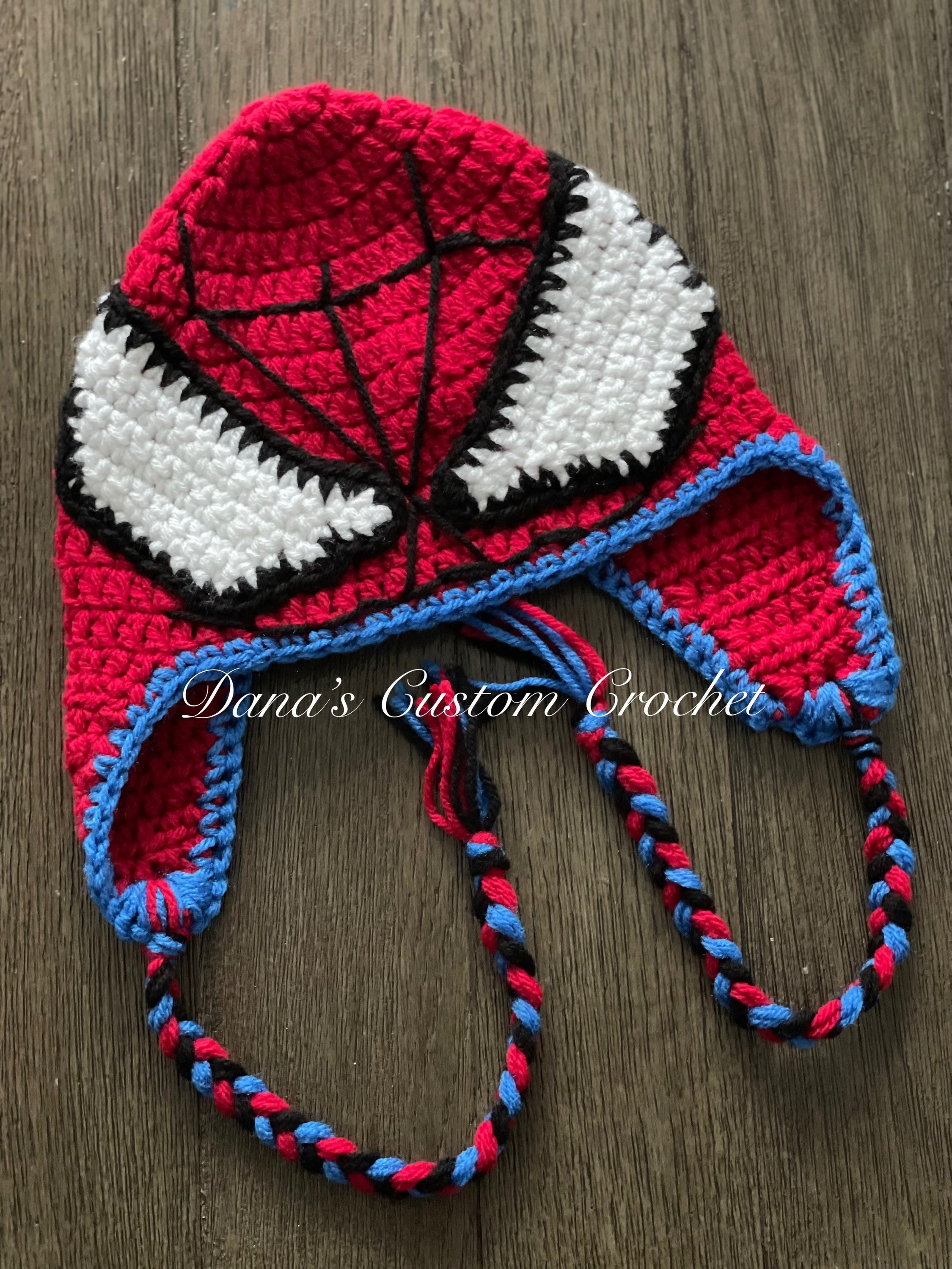 Spiderman crochet hat - Etsy España