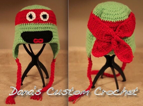 Crochet Ninja Turtles Inspired Hat Photography Prop Spring