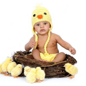 Newborn Easter Chick Set - Photo Prop - Crochet - Handmade - Photography Prop - Kids - Children - Gift