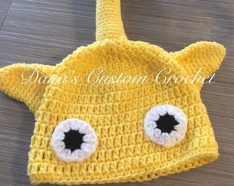 Crochet Yellow Pikmin Hat - Photography Prop - Spring -Handmade - Gift - Kids - Baby - Character - Children - Unique