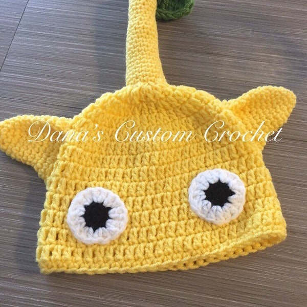 Yellow Pikmin Hat - Photography Prop - Spring -Handmade - Gift - Kids - Baby - Character - Children - Unique