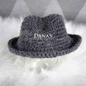 Crochet Fedora Hat - Photography Prop - Kids - Children - Handmade - Gift