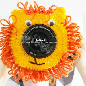 Lion Camera Lens Buddy - Crochet - Accessoire de photographie - Enfants - Enfants - Bébé - Fait main