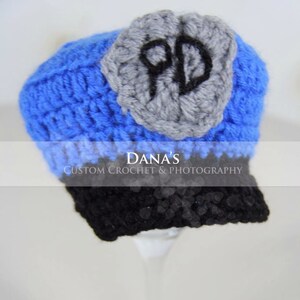 Newborn Policeman Hat - Photo Prop - Crochet - Handmade - Photography Prop - Kids - Children - Gift