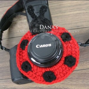 LadyBug Camera Lens Buddy - Crochet - Handmade - Photography Prop - Kids - Children - Gift