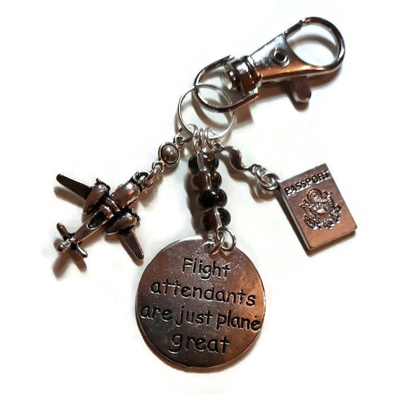 Flight Attendant Keyring Quote Keyring Air Hostess Keyring Etsy