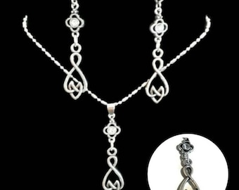 Celtic Jewellery Set, Celtic Knot Jewellery Set, Celtic Knot Necklace Set, Tibetan Necklace Set, Rhinestone Set, Celtic Knot Jewellery, Celt