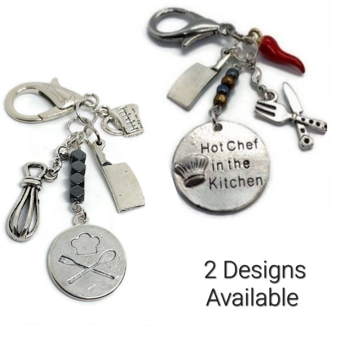 Chef Keyring, Hot Chef Quote, Cooks Keyring, Chef Bag Charm, Birthday ...