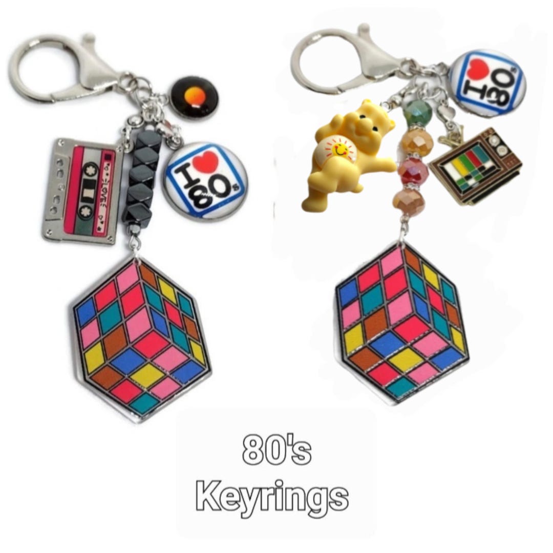 80s Keyring, I Love the 80s Keyring, Memorabilia Keyring, Eighties ...
