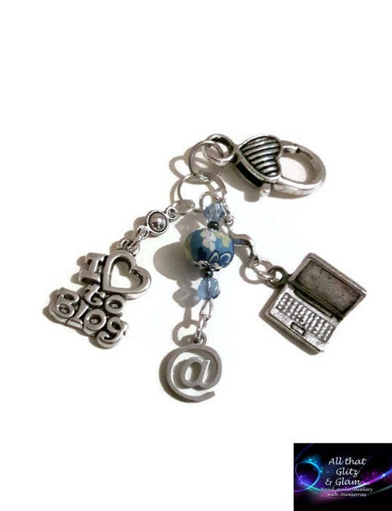 Blogger Keyring I love to blog Keyring blogger bag charm
