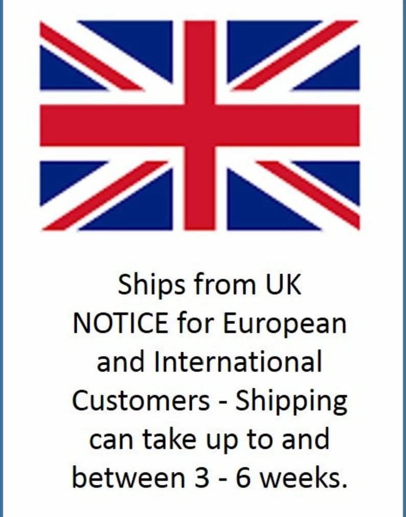 May include: A red, white, and blue Union Jack flag. Ships from UK. NOTICE for European and International Customers - Shipping can take up to and between 3 - 6 weeks.