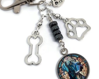 Great Dane Dog Keyring, Great Dane Keyring, Great Dane Dog Keychain,  Great Dane Keychain, Great Dane Dog Gift, Great Dane Dog Gift Ideas