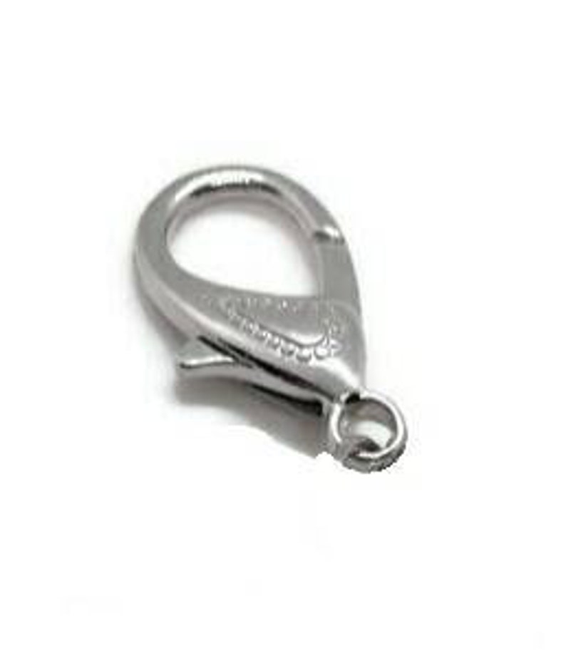 May include: Silver-toned lobster clasp with a heart design. This clasp is used for jewelry making and crafting.