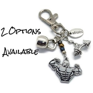 Body Builder Keyring, Muscle Man Keyring, Weight Lifter Keyring, Gift ...