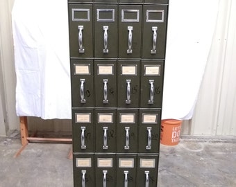 Antique Vertical Filing Cabinets, 24-Drawer Cabinet, 1-Available, Vintage Courthouse Filing Cabinets, Early 1900's, **Local P/U Only** #4-24