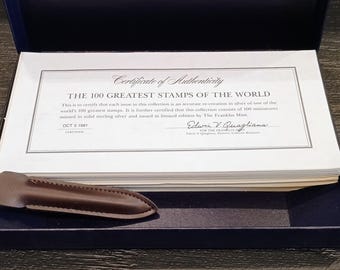 Franklin Mint 100 Greatest Stamps of the World Sterling Franklin Mint 100 Greatest Stamps of the World Sterling